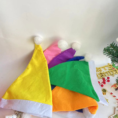 佳琦クリスマス成人多色クリスマス帽クリスマス服帽子青緑色不織布帽子