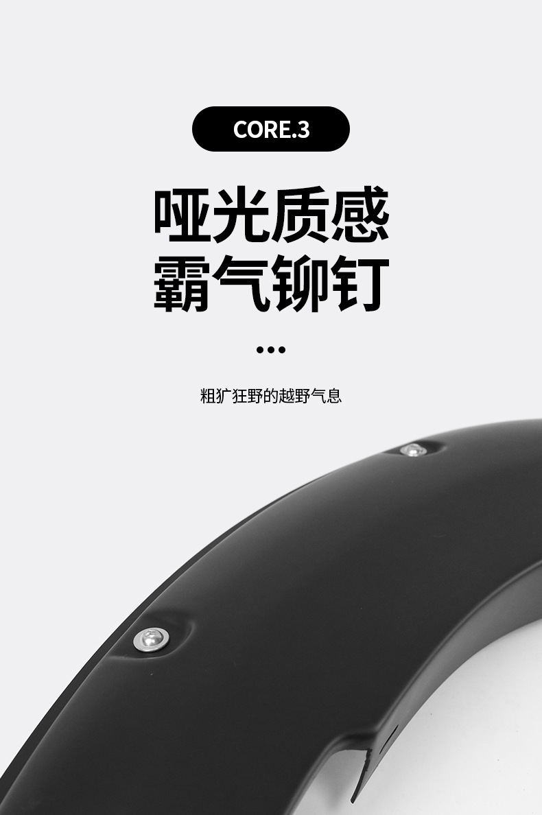 19-25 Jiangxi Isuzu Dmax Special Rivet Decoration Widened Body Wheel Eyebrow Off-Road Appearance Modification Accessories