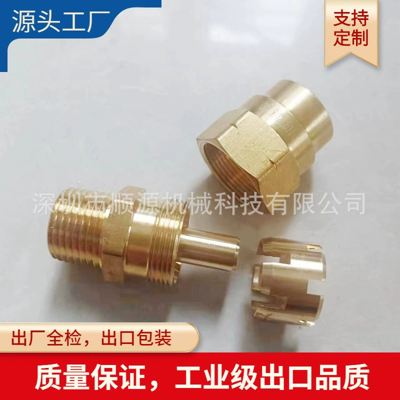 DOT Тормозная трубка грузовика Медный разъем 1/2NPT Внешние зубья Разъем воздушного тормоза Медный разъем грузовика