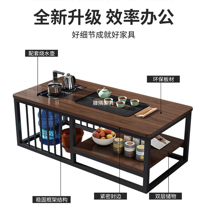 Mesa de té sala de estar doméstica pequeña oficina de tipo hogar totalmente automática pequeña mesa de té fácil de preparar conjunto de té todo en una mesa de té kung fu