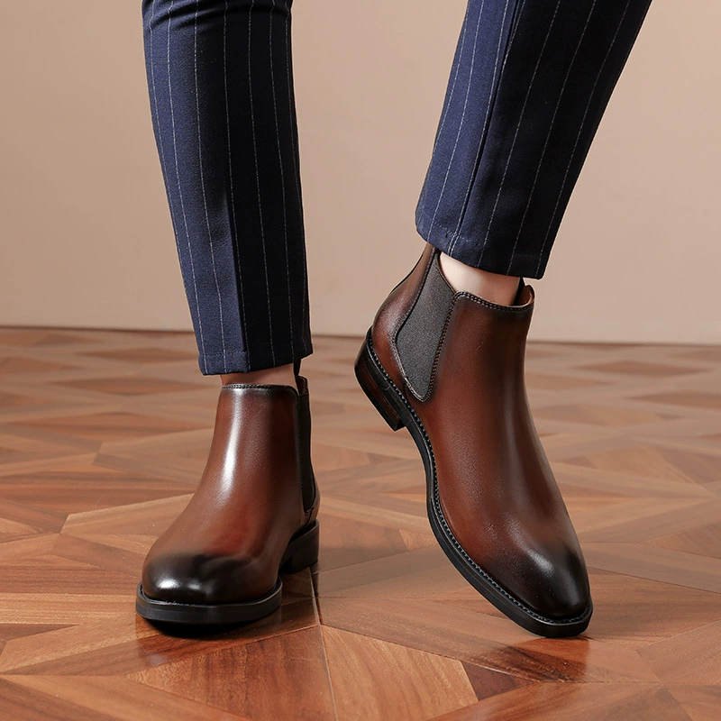 Martens, winter shoes English style, chelsea, boots, footwear, genuine leather