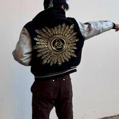 春の自主潮牌太陽光明の目刺繍野球服アメリカ式高街Vibeカップル