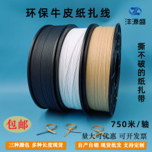 批发环保牛皮纸扎丝 食品包装扎丝铁丝包纸扎带 撕不烂牛皮纸扎线