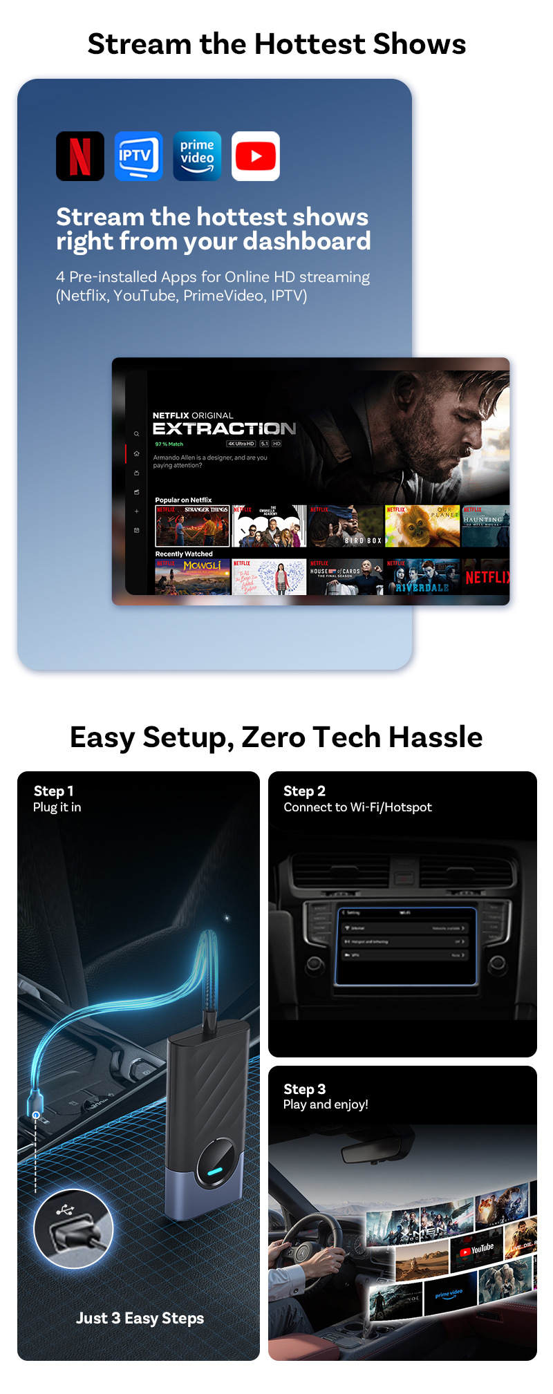 Cross-Border Wired to Wireless Carplay Box Android Auto Car-Machine Interconnection Module Carplay Box