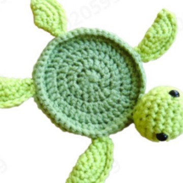 Posavasos de Ganchillo Hechos a Mano de Estilo Nuevo Transfronterizo, Lindos Posavasos de Tortuga, Producto Terminado, Aislante de Calor para Escritorio, Mantel Individual para Tazas