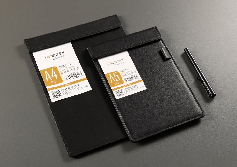 Kangbai A4 leather magnetic board clip student writing padding board…