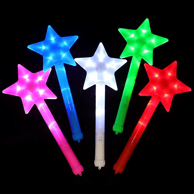 メーカー卸売 LED 五芒星蛍光スティック発光スティックスターフラッシュスティックコンサートサポートスティックロゴ|undefined