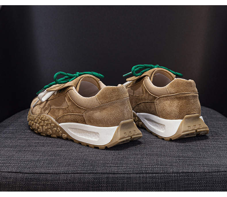 Giày sneaker nữ da heo đế dày phong cách Đức Huajiang mùa thu 2026 — M2632 màu trắng nhạt, M2632 màu vàng, M2632 màu nâu chi tiết 28