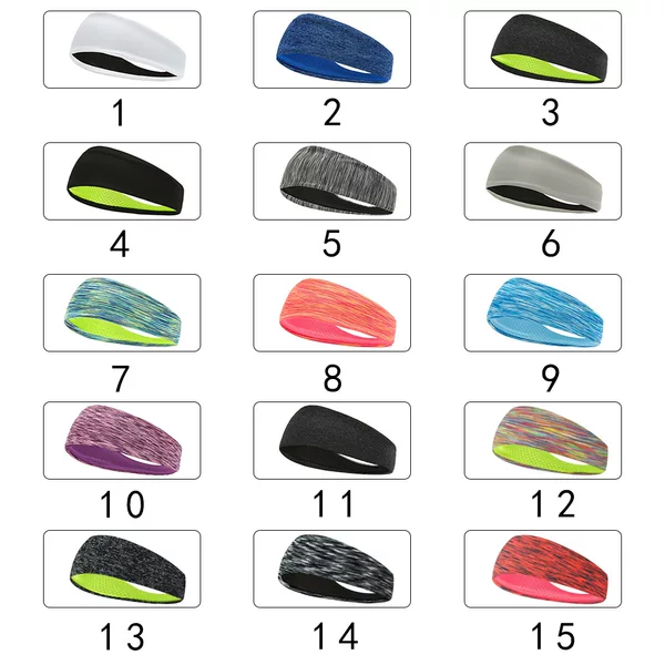 Amazon Men's and Women's Yoga Sweat Guide Belt Sports Fitness Sweat Absorbing Color Hair Belt Outdoor Riding Anti-sweat Headband Printable