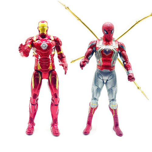 Iron Man Spider-Man Model Figure with Movable Joints Cake Ornaments Birthday Gift Lucky Bag Toy Doll