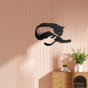 A154/190 cat metal wall decoration bedroom living room study decoration