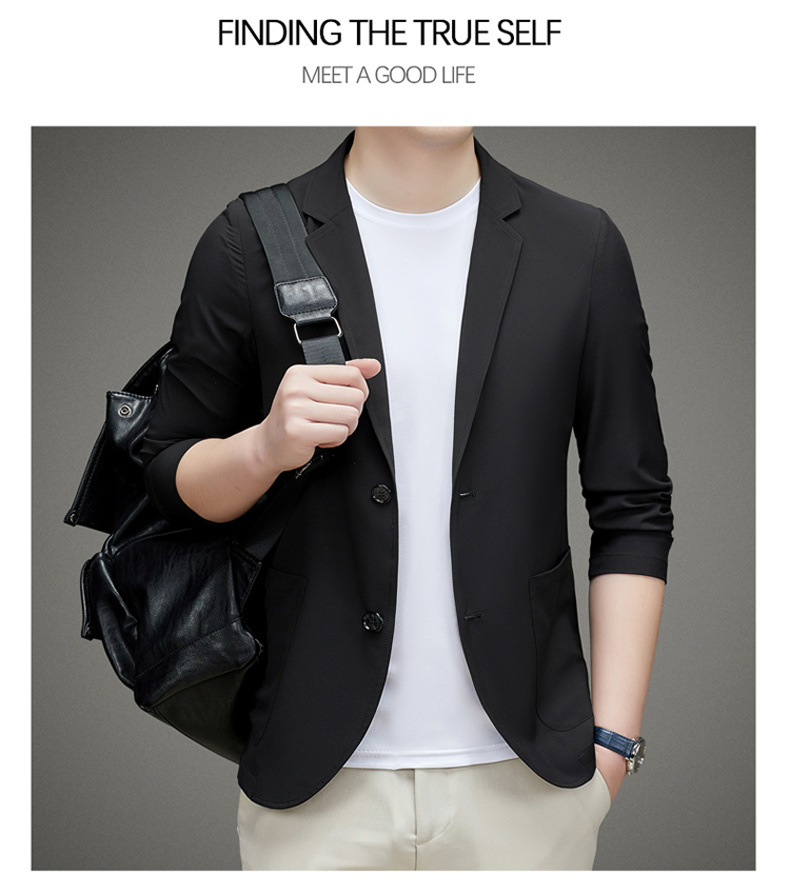 男士单西服春夏季轻薄款冰丝防晒衣高级感商务新款休闲小西装外套详情39