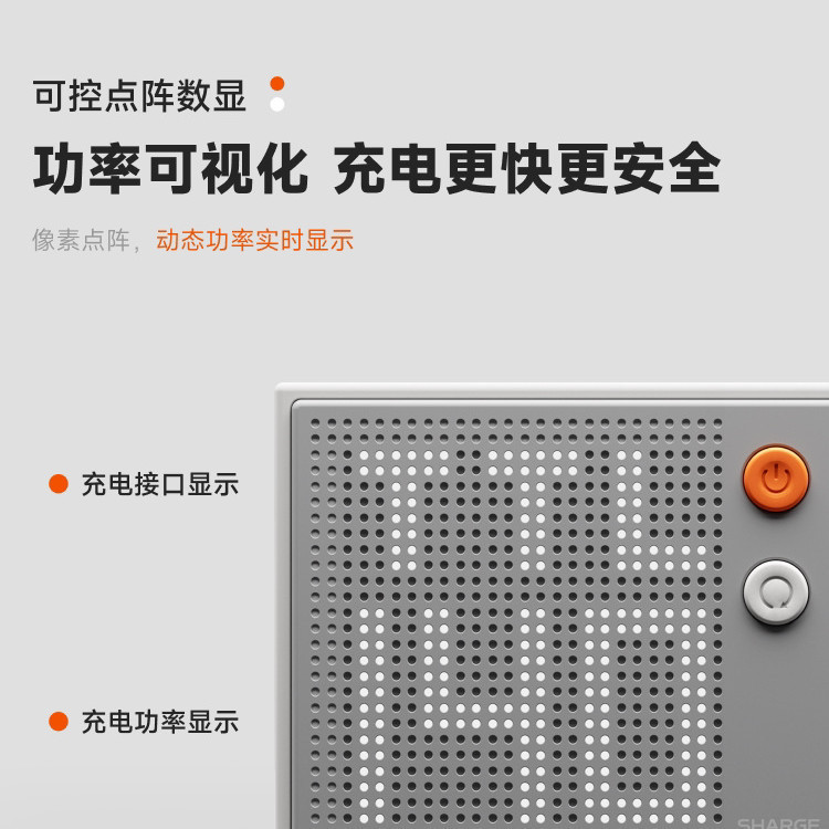 SHARGE フラッシュドットマトリックススクリーン充電器 100W マルチポートノートブックアダプター 3C1A 急速充電 140W スクリーンディスプレイ窒素|undefined