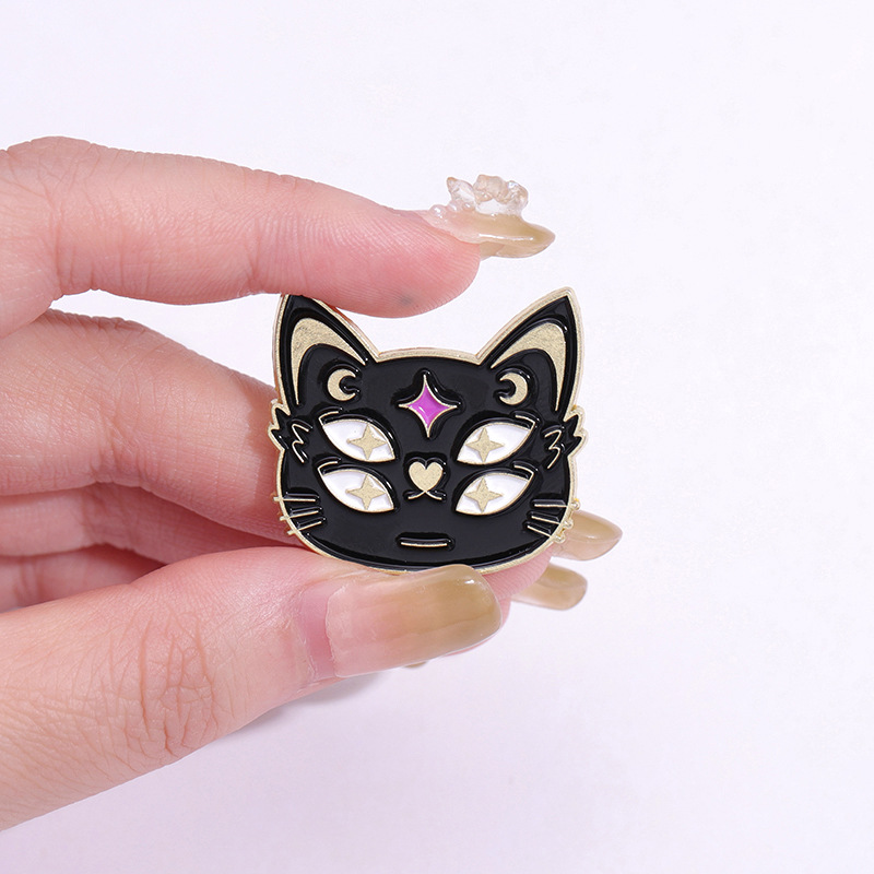 7g Weight Brooches Classification Street Occasion Cartoon Style Pin Cat Alloy Plating Unisex Brooches