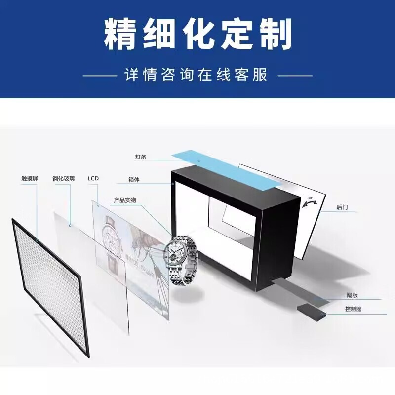 3d透明屏展示柜全息舱三维产品展示数字人AI互动一体机广告机|undefined