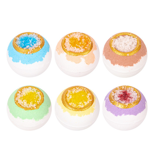 Cross-border bath ball bath sea salt essential oil explosion ball 100g bath salt ball bubble salt bath ball bubble bomb wholesale