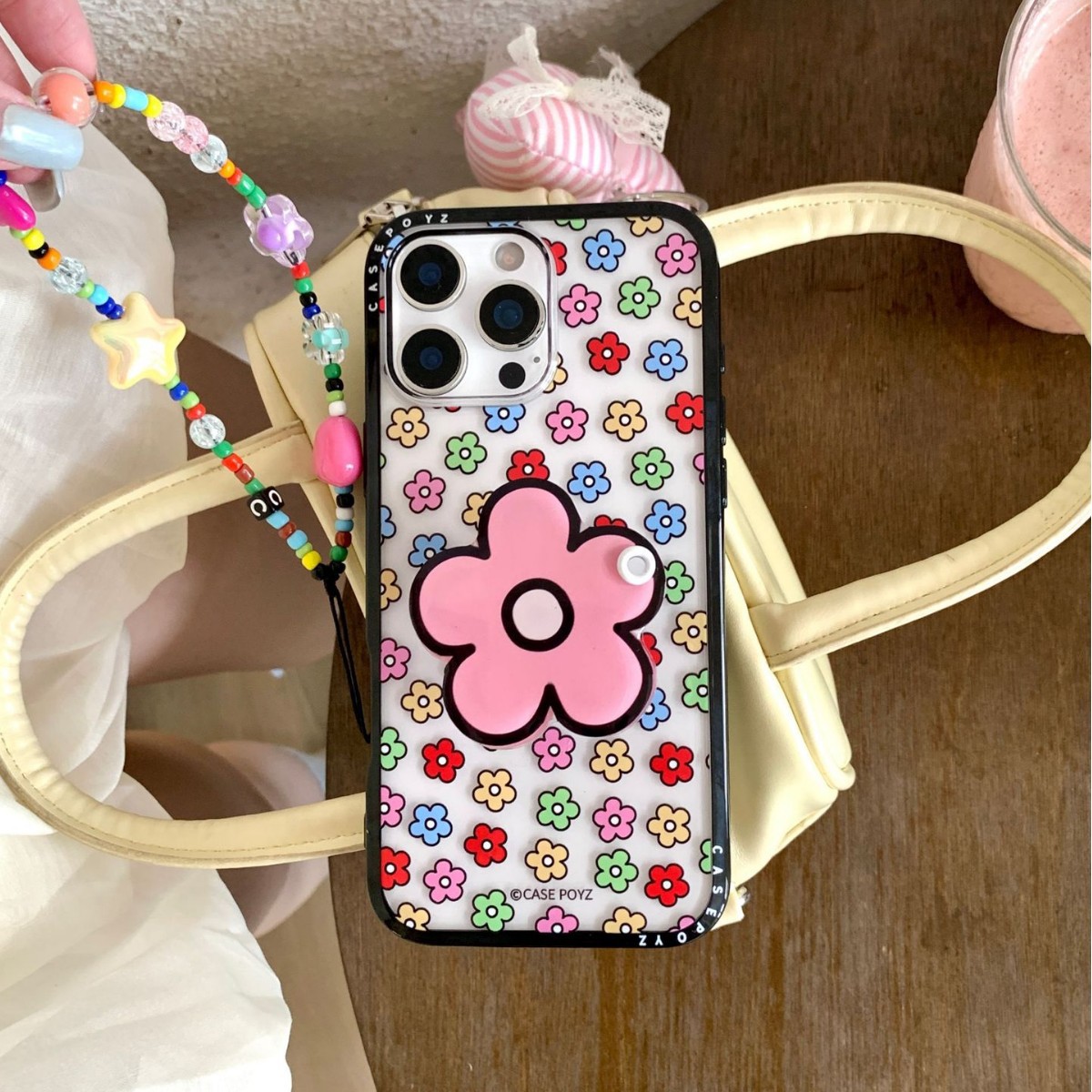 Flores de dopamina de colores para iPhone15/16 funda para teléfono móvil 16ProMax verano 14/13 nuevo 15PM hembra