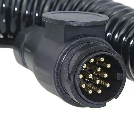 European-Style 7-Pin Trailer Power Conversion Interface Aluminum Alloy Socket 7-Hole Tail Light Brake Light Signal Connector