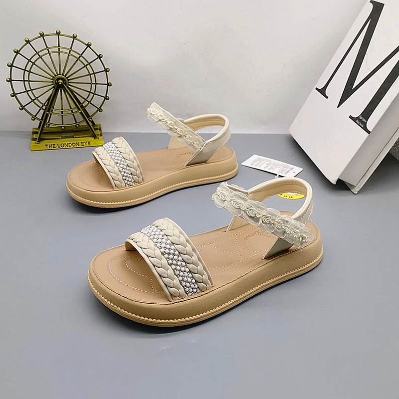 Sandalias de princesa talla 27-38, estilo retro para niñas de 8 a 13 años, zapatos de princesa antideslizantes para niños, zapatos de playa.