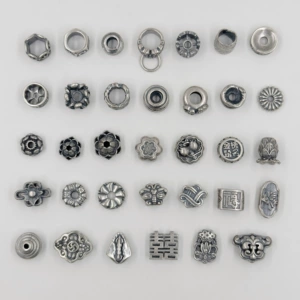 384-417 Shanxi vintage old silver spacer beads DIY accessories 9997 silver bracelet jewelry accessories