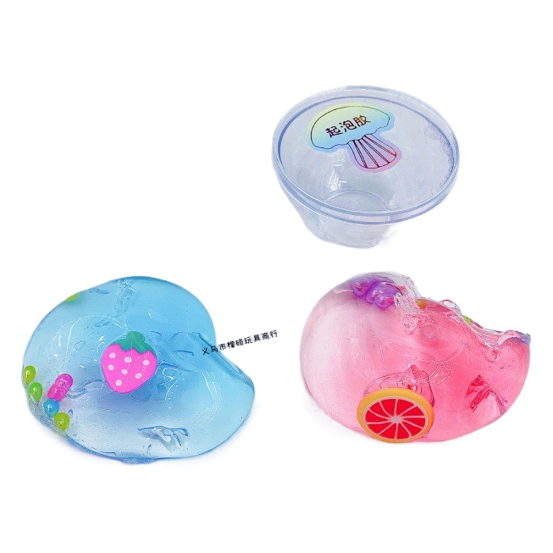 B tazón de oro pegamento espumante de alta transparente decoración de frutas embalaje atractivo Delgado buen estiramiento antiadherente mano Arcilla de cristal