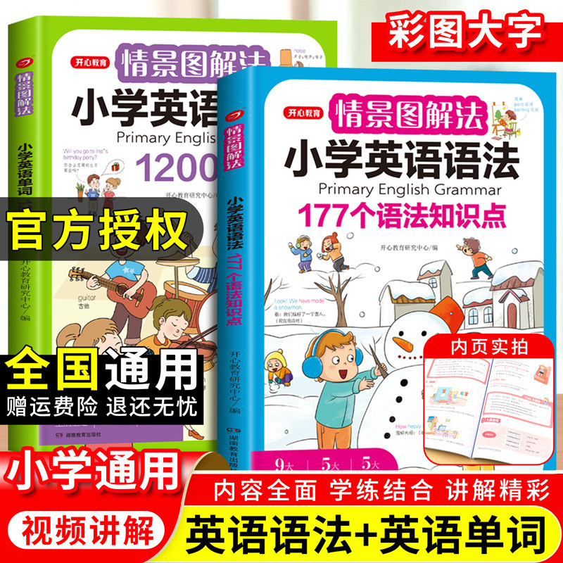 情景图解法小学英语语法单词一二三四五六年级通用177个语法1200