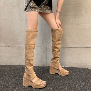 Platform Shoes Lolita Punk Diablo Cosplay Lolita Shoes Boots Open-Toe Cutout Boots