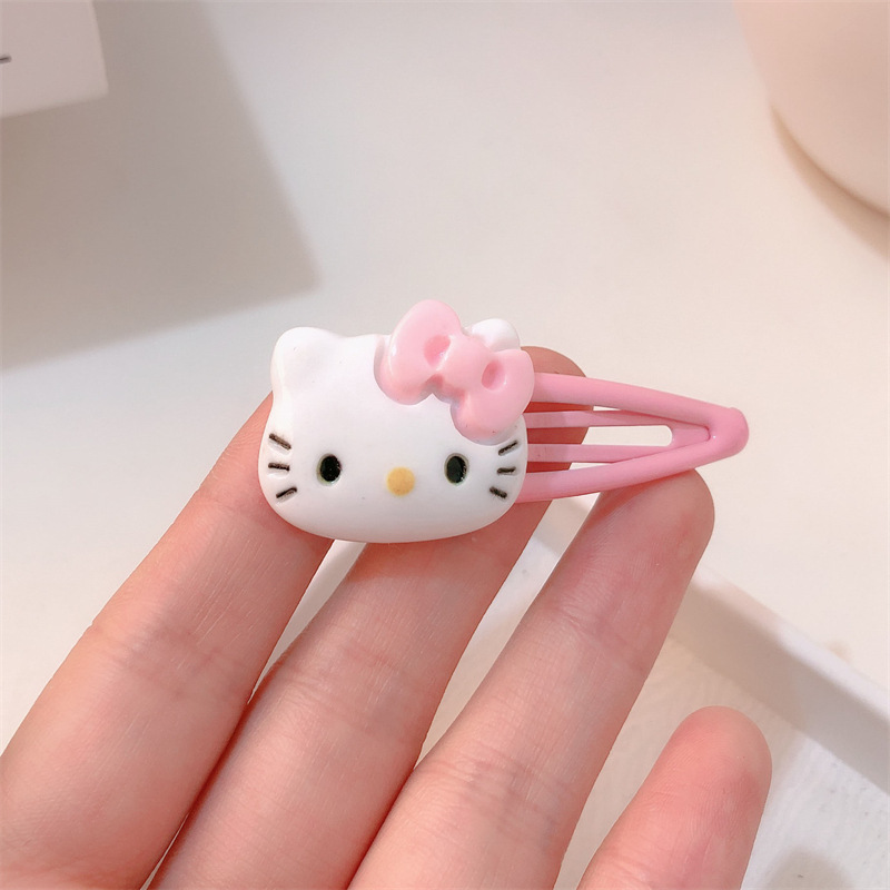 Caricatura gatito cinta de goma cuerda para el cabello de la niña corazón lindo de alta elasticidad cuerda para la cabeza de gatito rojo en línea anillo para el cabello accesorios de cabello