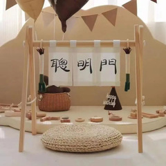 宝宝周岁聪明门中国风周岁过聪门帘过葱门仪式聪明门装饰道具木