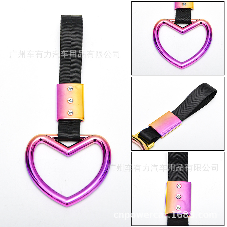 Anillo de Tirón Colorido JDM para Auto, Anillo de Advertencia con Corazón JDM Colorido, Anillo de Tirón con Diseño de Hello Kitty/Corazón image 6