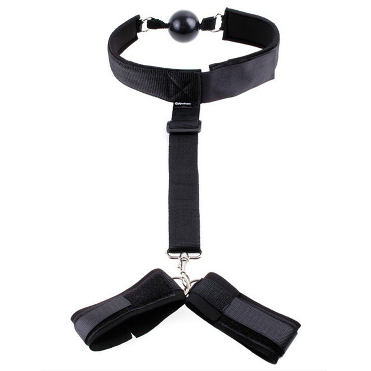 Mouth Plug Ball And Bondage Set For Couples Adult Game Play_voghion.com