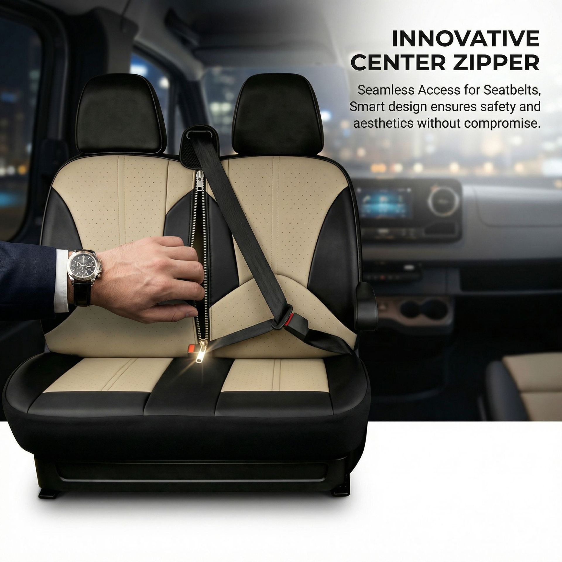 Universal PU Leather Car Seat Covers for Foreign Trade, Dustproof Front Row Three-Seater Tool Car, Direct from Amazon Factory