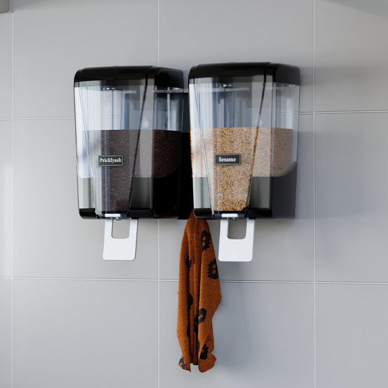 Dispensador de condimentos sólidos de nuevo tipo de pared sin agujeros de almacenamiento de cocina doméstica caja de condimentos de higiene image 10