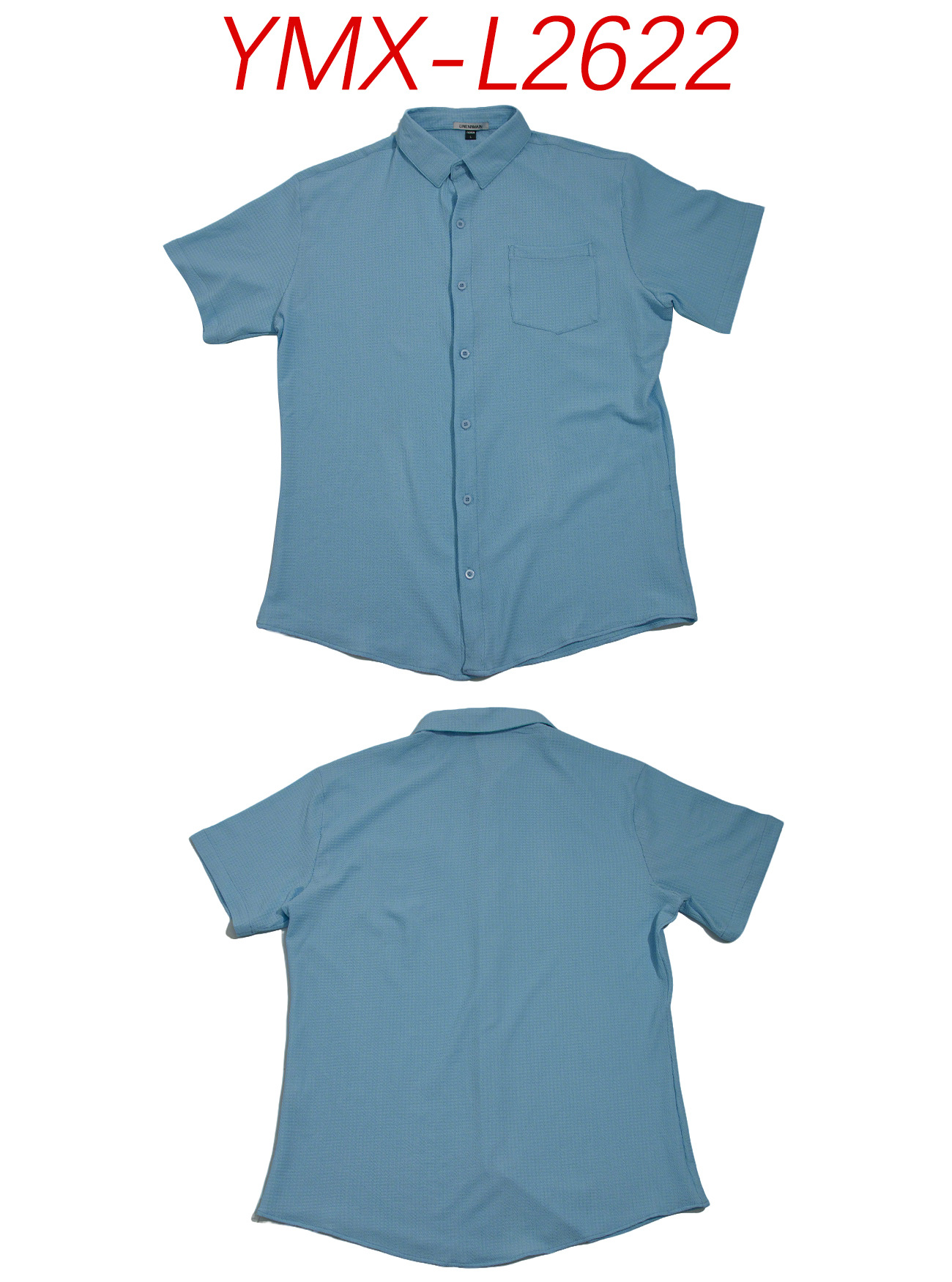 Herren Sommer Freizeithemd Einfarbig Mit Tasche Und Kragen_voghion.com