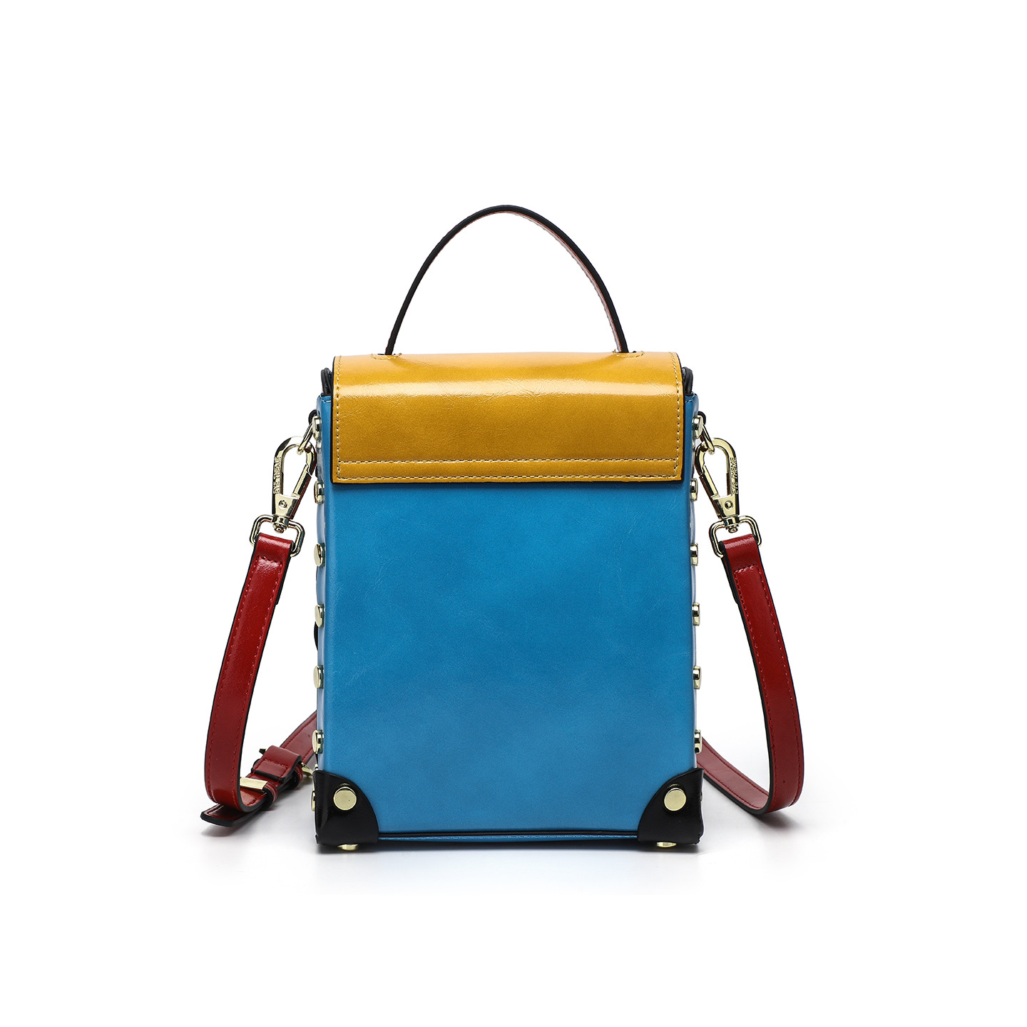 Damas lindas bolsas de estilo de banco de animales con diamantes de alto nivel con tapa de flippable bolsas de mochila con color 2863 #