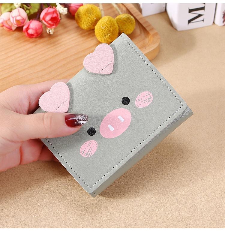 Spring&Summer Season Women'S Gender Women's Spring&summer Pu Leather Cartoon Cute Square Buckle Coin Purse