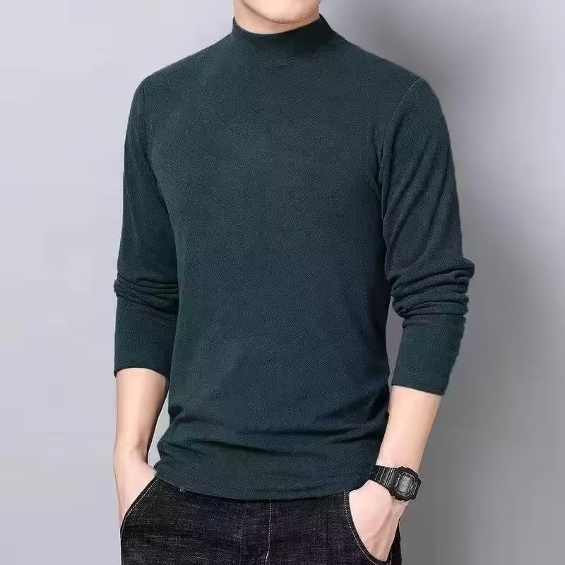 터틀넥 짙은 녹색