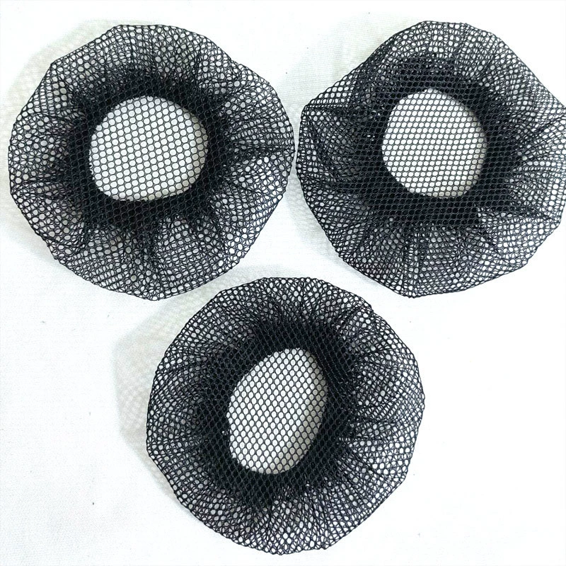 Черный неэластичный зашифрованный сетчатый мешок медсестра стюардесса сковорода сетка для волос детский экзамен цветок Профессиональный цветок оптом