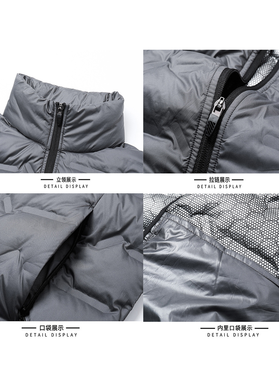 Chaqueta de plumón sin mangas al aire libre invierno de trabajo chaleco de hombro de grafeno chaleco de plumón de hombre personalizado image 4