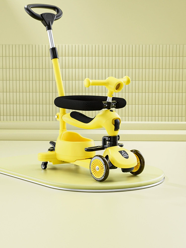 Children's universal scooter with seat for early age, 0-3-6 years