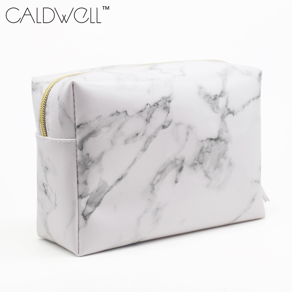 跨境現(xiàn)貨定制logo 大理石紋PU流蘇化妝包便攜大容量石頭紋洗漱包