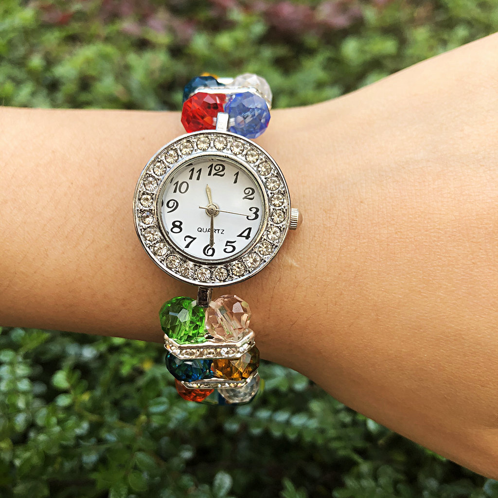 30g Weight Slip-on Clasp Closure Type Watch, Bracelets Classification glass Chain Material Beaded Chain Chain Type 1 Piece, 1 Set Quantity Holiday, Daily Occasion glass Material Geometric, Flower Pattern All Seasons Season Women's Gender Vintage Style, Simple Style Style Vintage Style Simple Style Geometric Flower Glass Beaded Chain Slip-on Beaded Bracelets Wholesale 1