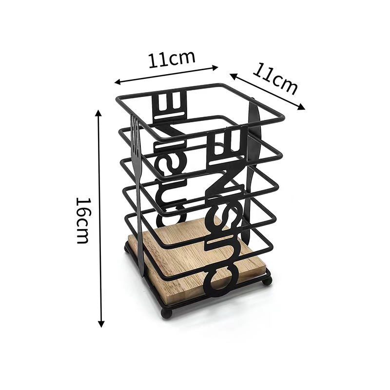 Cesta de almacenamiento de tubo de hierro azul, estilo nórdico minimalista, para bolígrafos, artículos de papelería, palillos de cocina y maquillaje, transfronteriza, en stock, venta al por mayor image 10