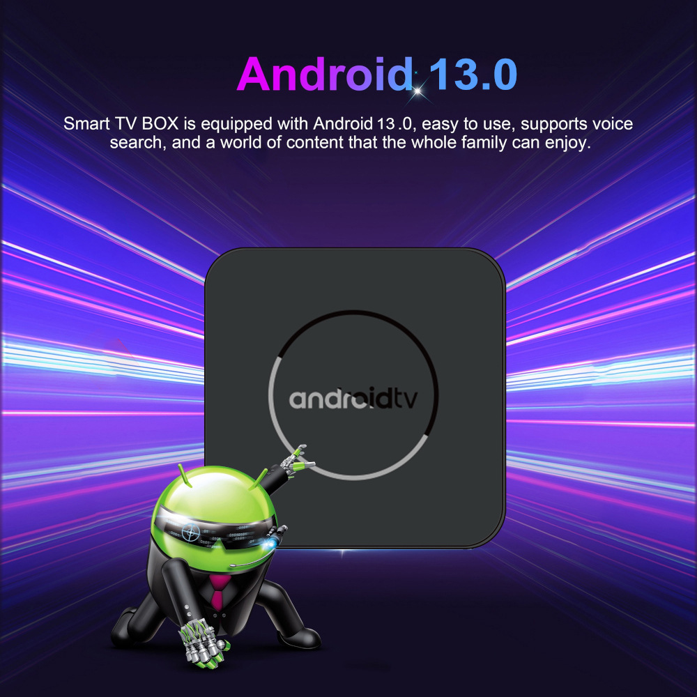 2026 nuevo transfronterizo Q3PRO Android decodificador de red H313 caja de televisión decodificador de televisión de voz 4K