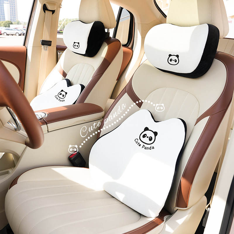 Memory Foam Car Headrest Plush Comfortable Car Seat Neck Pillow Cushion All Seasons Universal Car Headrest For Women