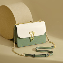 金狐狸真皮包包女新款女士高级质感单肩斜挎包链条包高颜值小方包