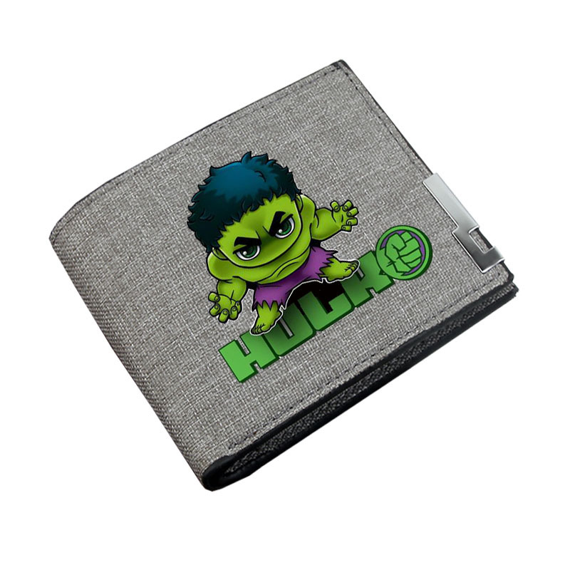 Anime Marvel héroe Marvel Comics estudiante monedero hombres y mujeres lienzo cartera corta