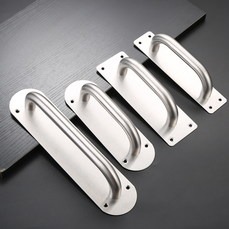 Stainless steel push-pull panel handle fire door push-pull handle wooden door exposed handle push-pull handle honest door handle
