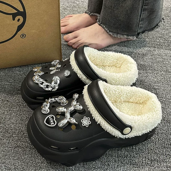 Black silver fleece keep warm balloon