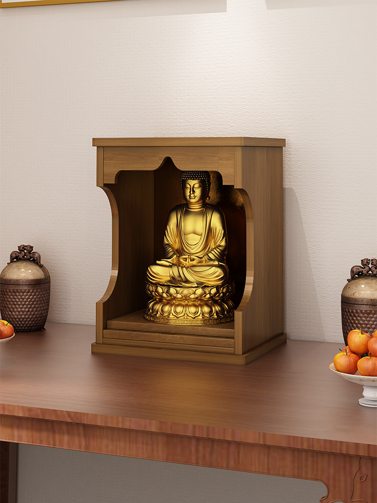 Solid Wood Household Altar Table, Shrine Cabinet, Buddha Statue Offering Table, New Chinese Style
